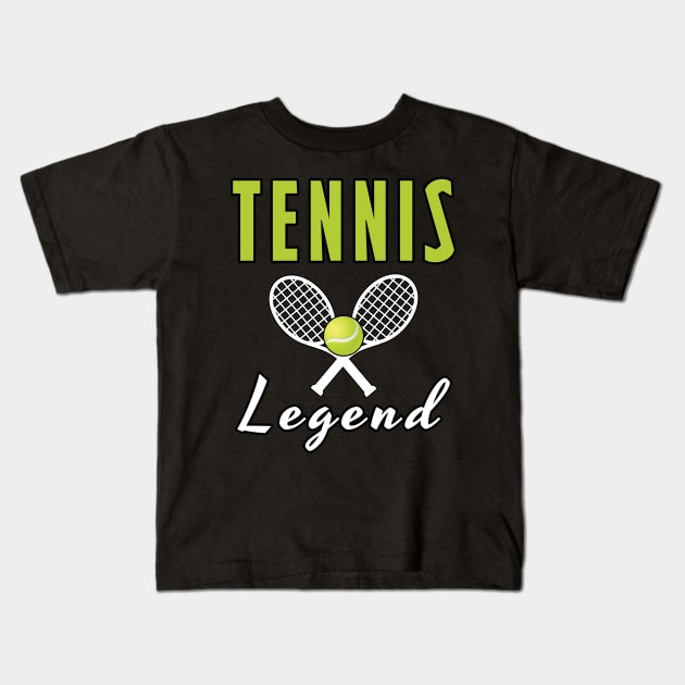 Tennis Legend Kids T-Shirt by Mamon